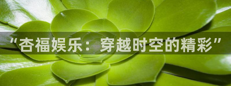 摩根娱乐f凯捷平台在线注册：“杏福娱乐：穿越时空的精彩”