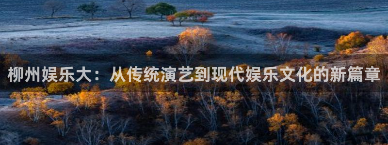 摩根娱乐下载链接：柳州娱乐大：从传统演艺到现代娱乐文化的新篇章